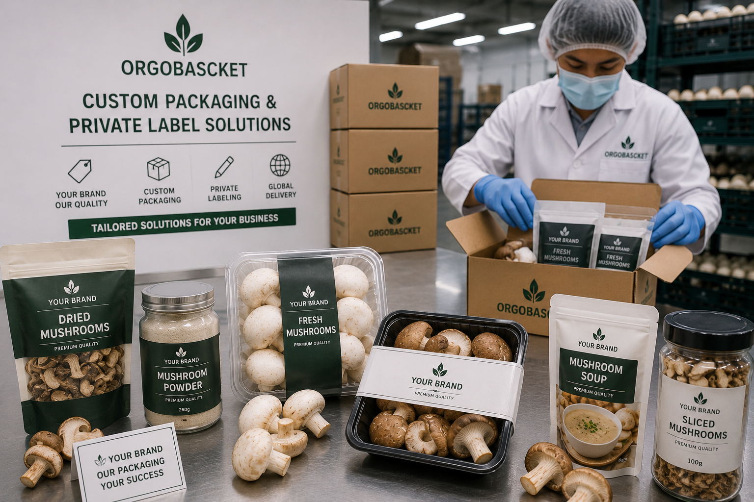 Custom packaging and private label solutions by ORGOBASCKET