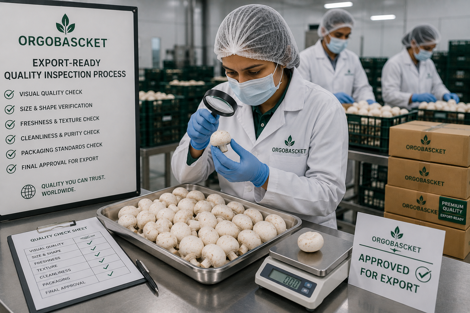Export-ready quality inspection process at ORGOBASCKET
